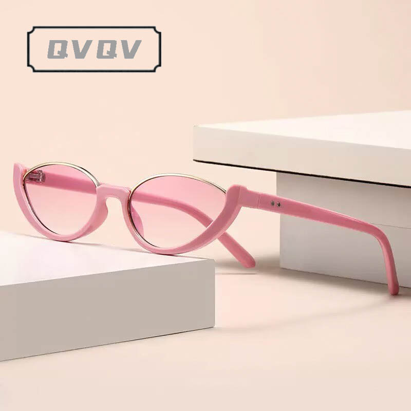QVQV Elegant Oval Frame Cat Ey - Streetwear Brand Vintage 评论和价格